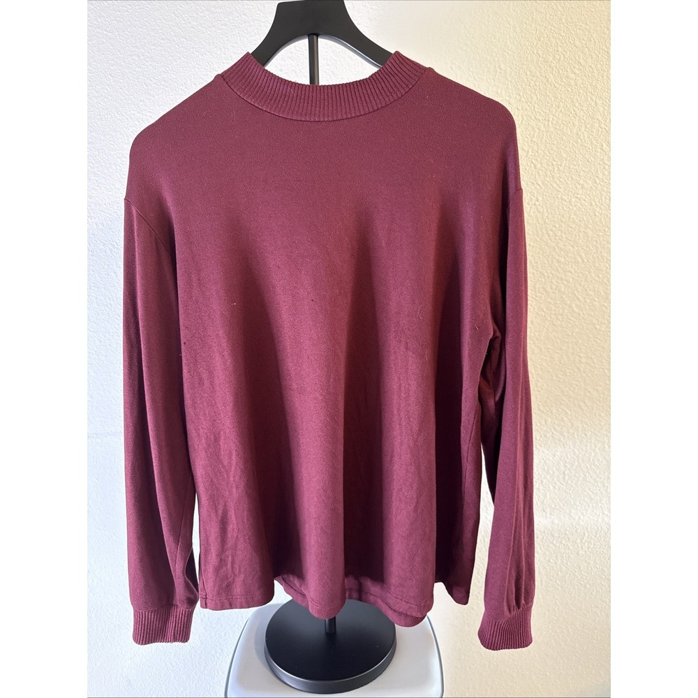 ana Women's Sweater Maroon Super Soft Size L